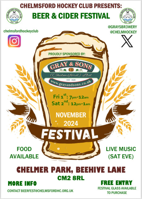 Chelmsford Hockey Club Beer & Cider Festival