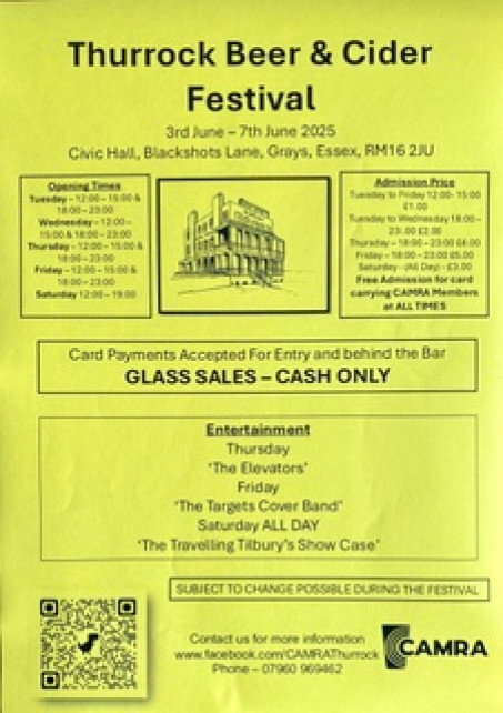 THURROCK BEER AND CIDER FESTIVAL 2025