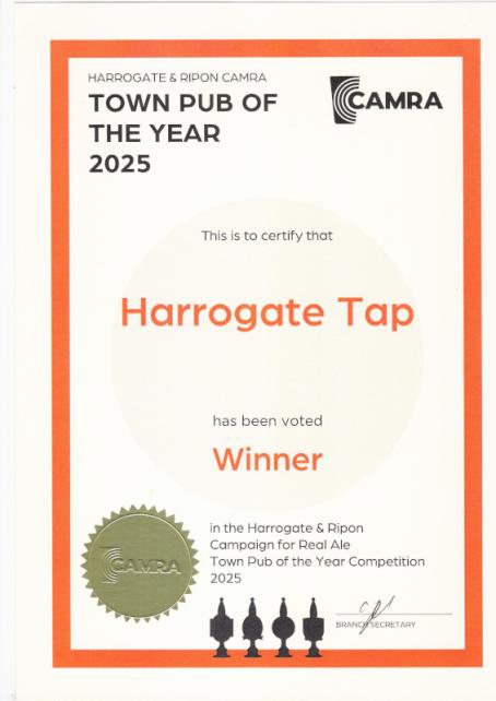 Harrogate and Ripon Town Pub of the Year Presentation