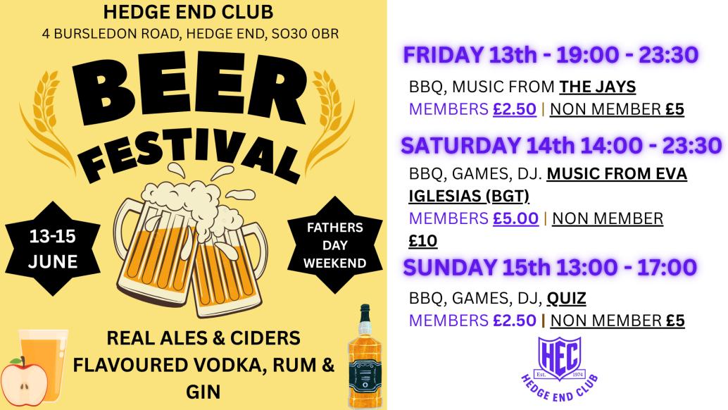 Hedge End Club | Beer Festival 