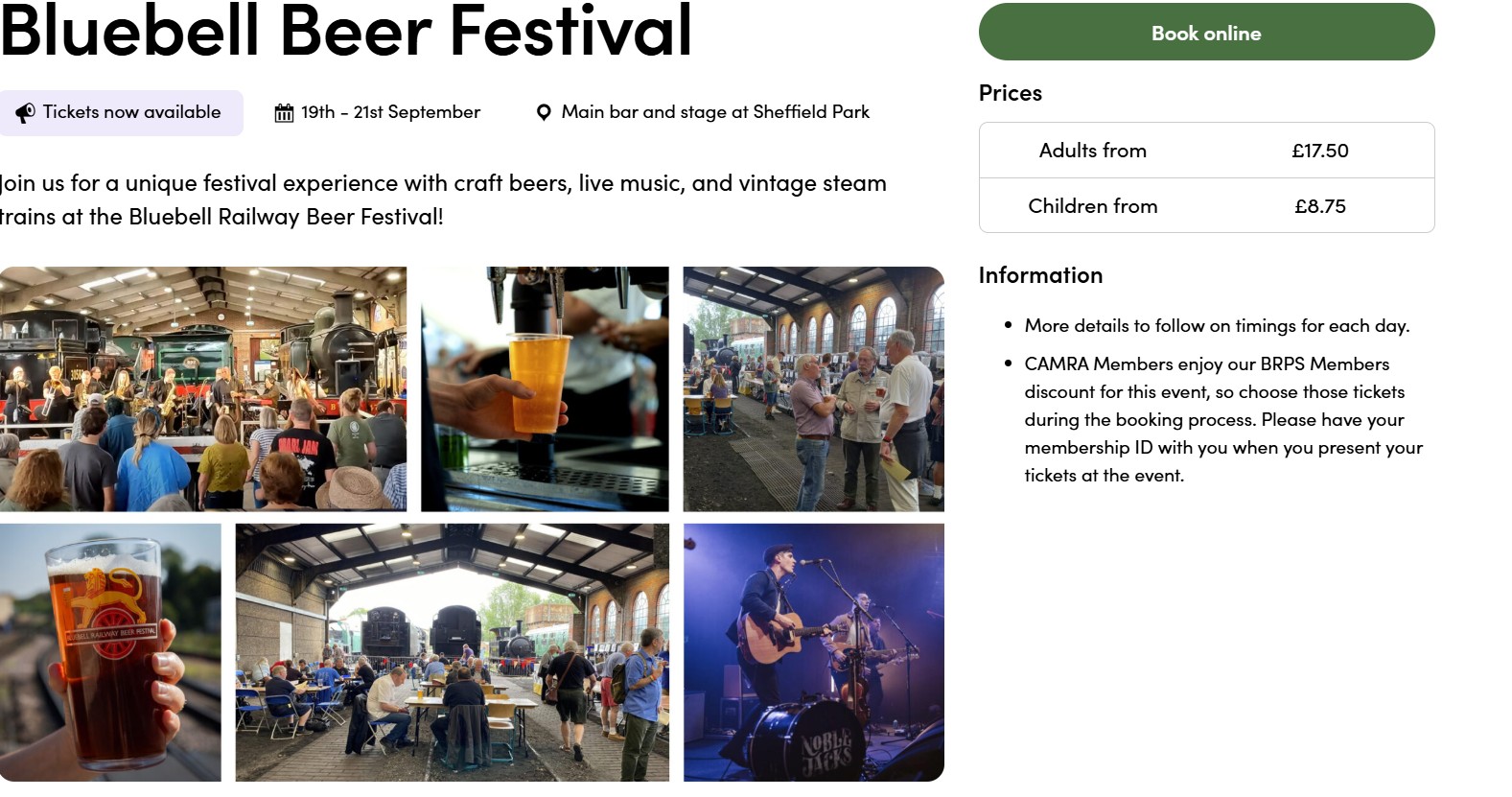 Photo from the BLUEBELL BEER FESTIVAL