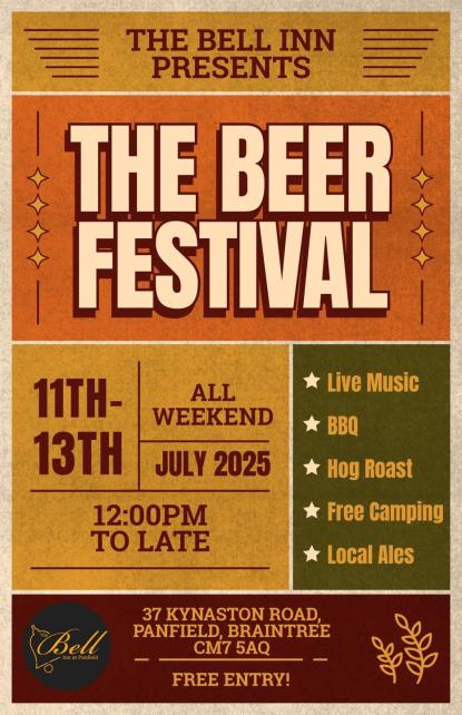 Panfield, Bell Inn beer festival 