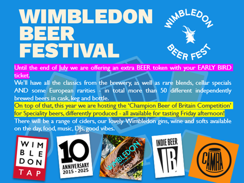 Photo from the Wimbledon Beer Festival