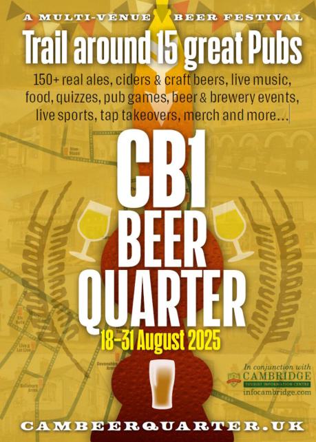 CB1 Cambridge Beer Quarter Multi-Venue Beer Festival