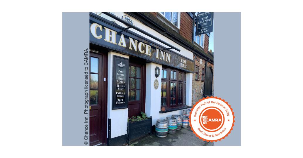 Deal, Dover and Sandwich CAMRA Branch Summer Pub of the Season award presentation