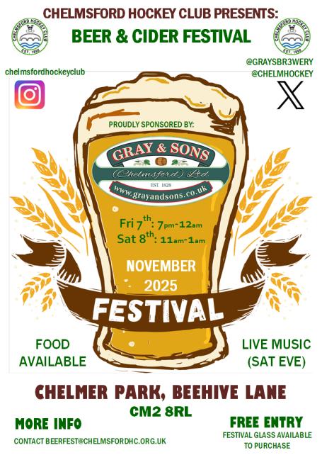 Chelmsford Hockey Club Beer & Cider Festival