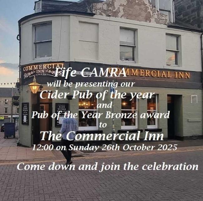 Kingdom of Fife Branch Cider Award Presentation at The Commercial Inn, Dunfermline