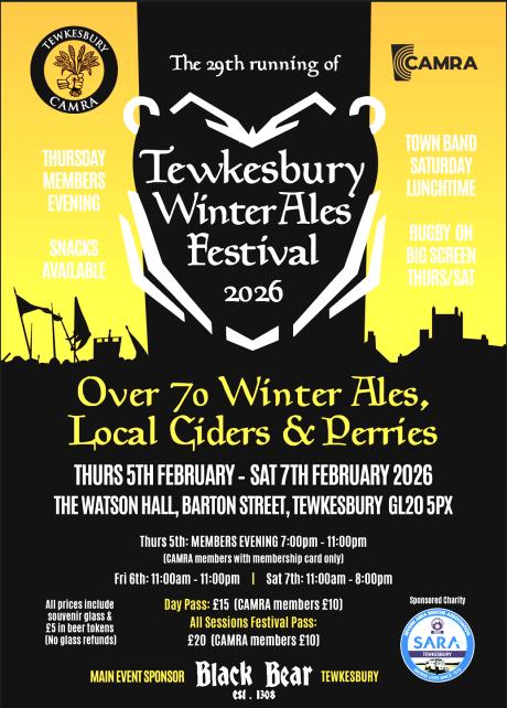 Tewkesbury Winter Ales Festival 2026 