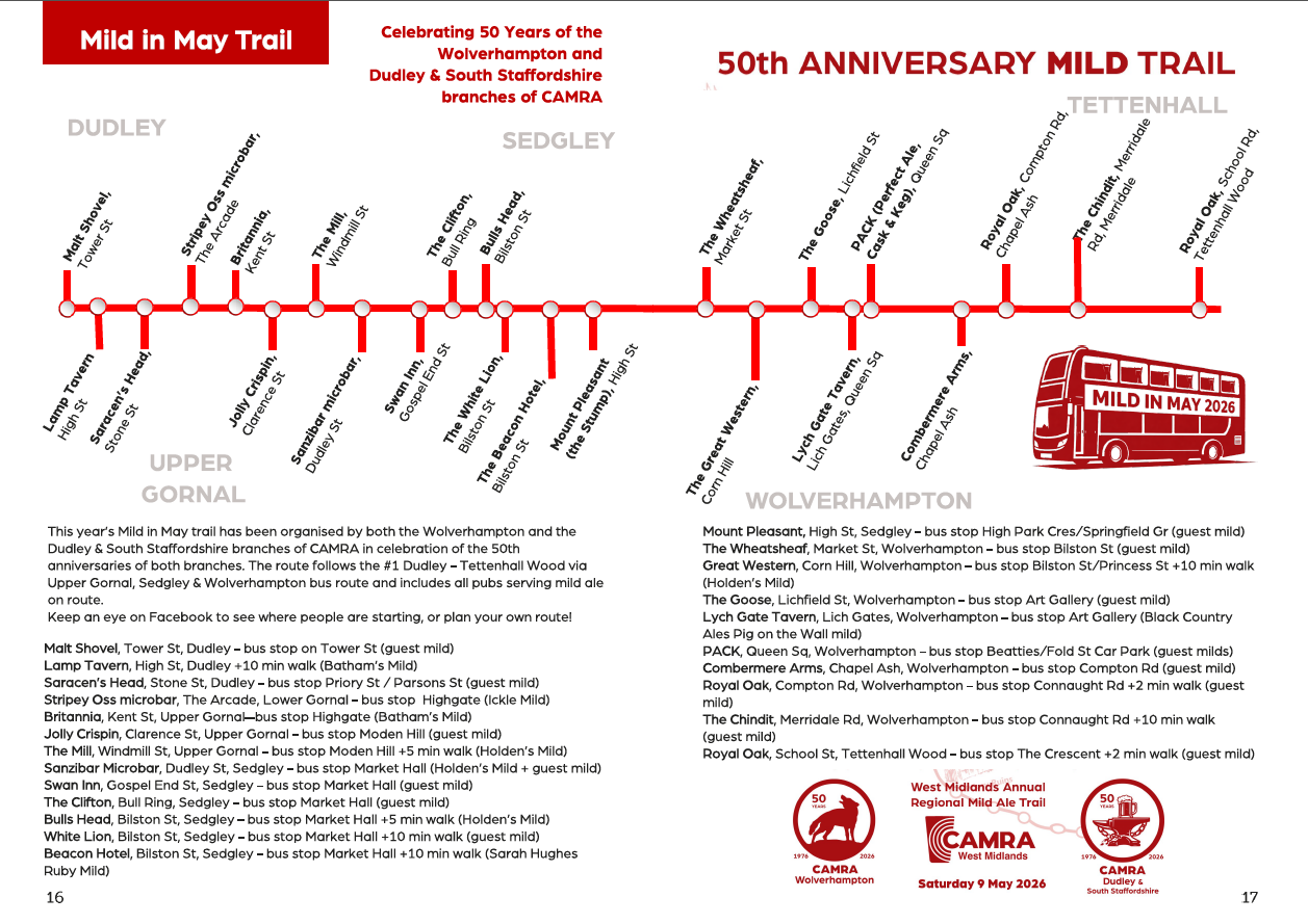 Photo from the West Midlands CAMRA regional Mild in May trail