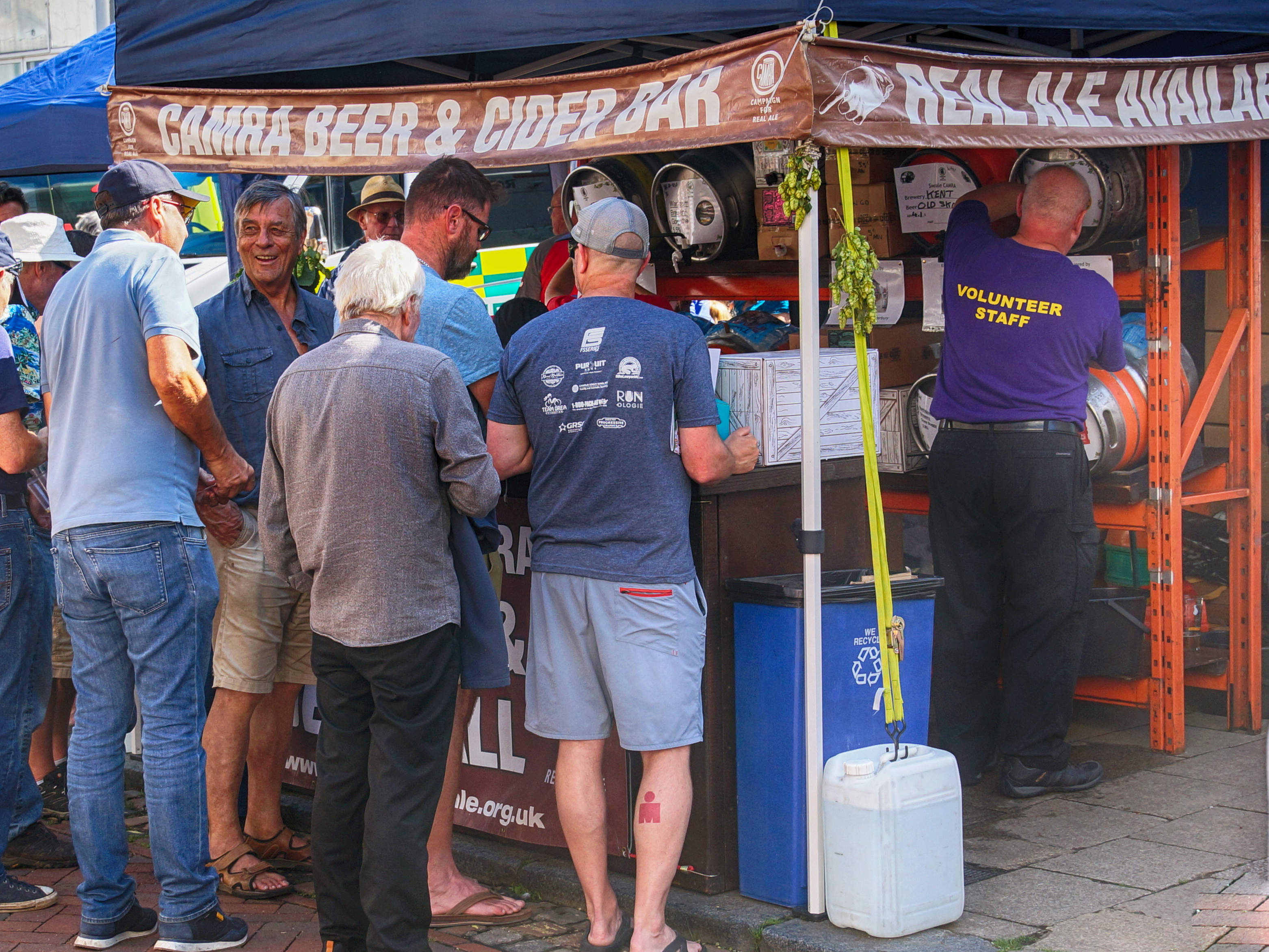 Photo from the CAMRA Bar at Faversham Hop Festival
