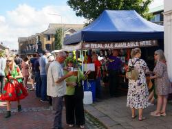 Photo from the CAMRA Bar at Faversham Hop Festival