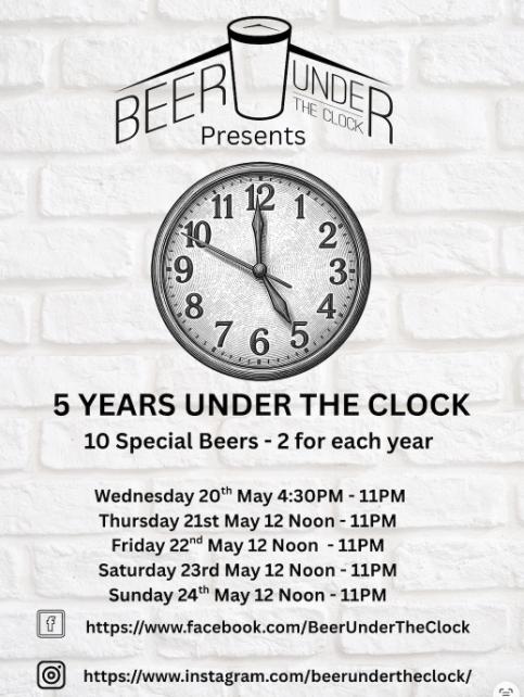 5 Years of Beer Under The Clock