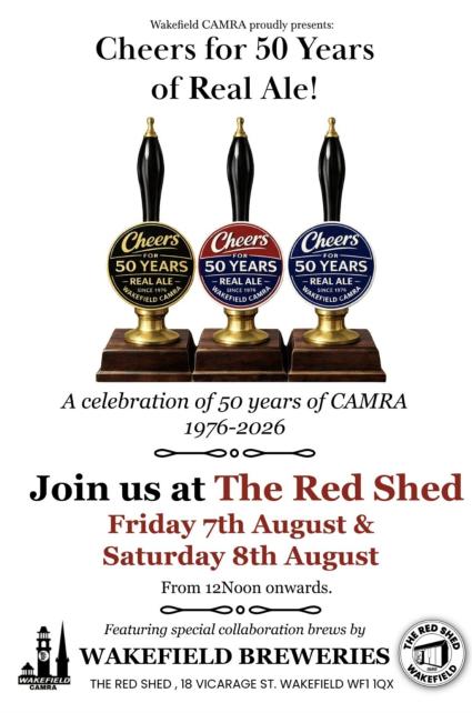 Wakefield Branch Social – 50th Event featuring collaboration brews by Wakefield brewers.