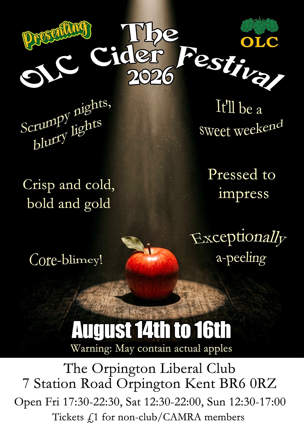 Photo from the Orpington Liberal Club Cider Festival
