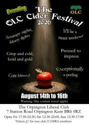 Photo from the Orpington Liberal Club Cider Festival