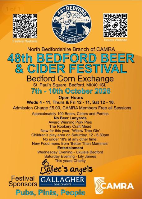South Bedfordshire branch Social: Bedford Beer Festival