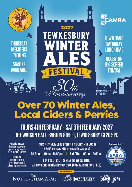 Tewkesbury Winter Ales Festival (TWAF 2027)